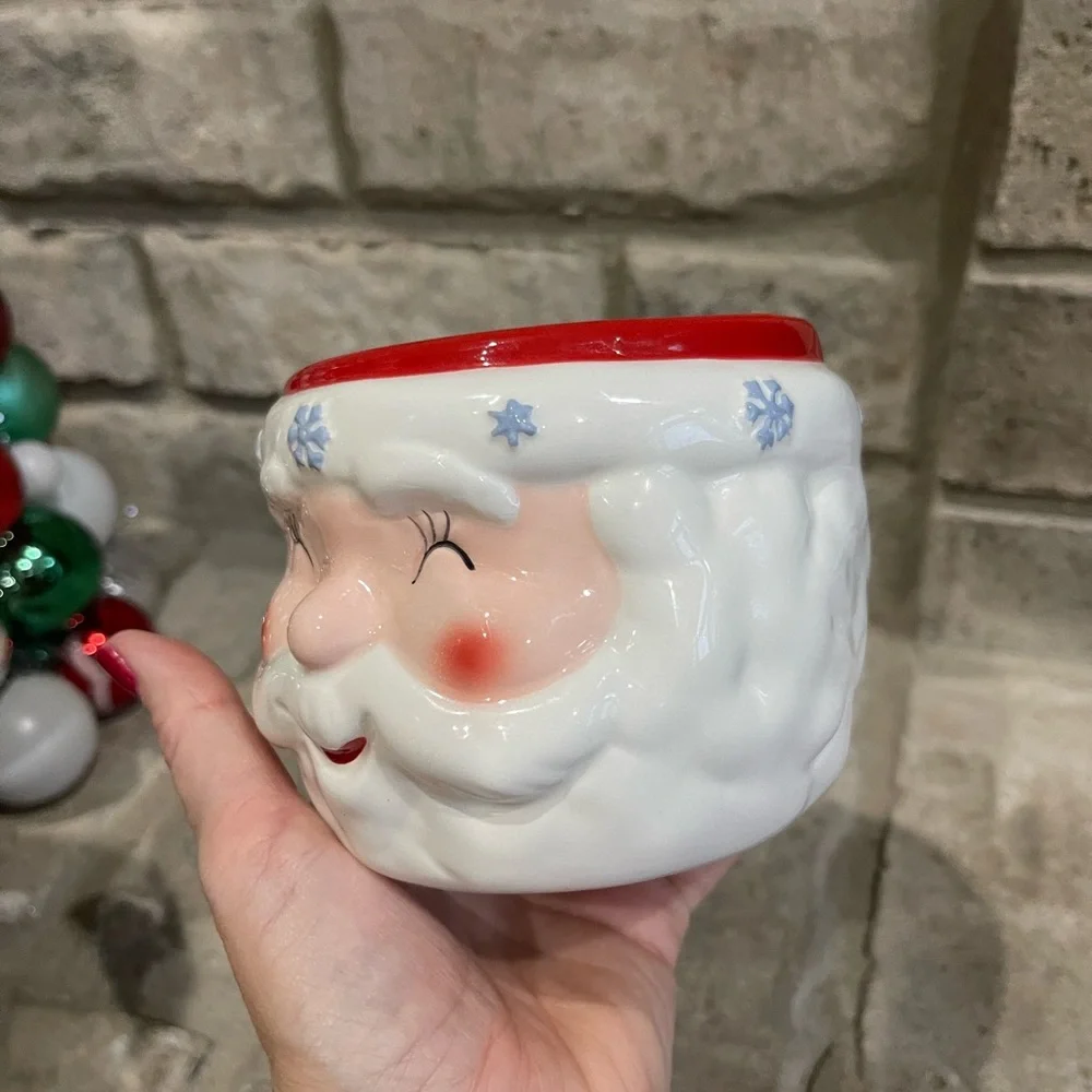 NWT Ceramic Santa Claus candy dish target wondershop Christmas